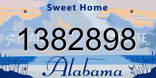 1382898 Alabama License Plate