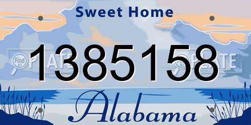 1385158 Alabama License Plate