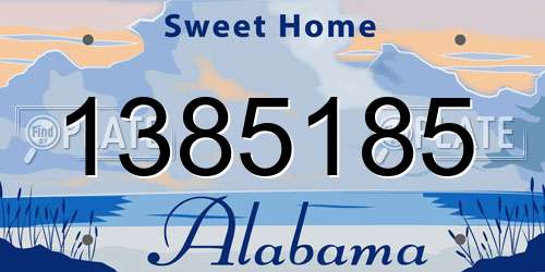 1385185 Alabama License Plate