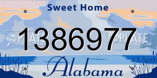 1386977 Alabama License Plate