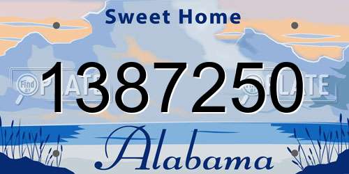 1387250 Alabama License Plate