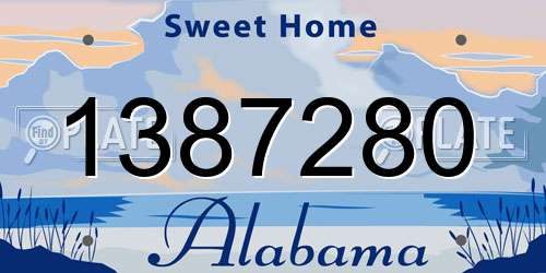 1387280 Alabama License Plate