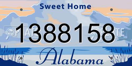 1388158 Alabama License Plate