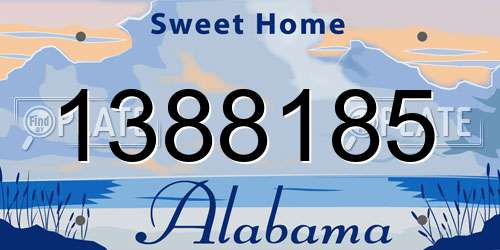 1388185 Alabama License Plate