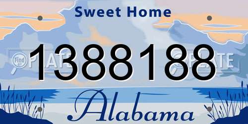 1388188 Alabama License Plate