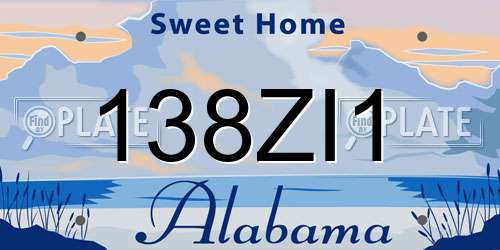 138ZI1 Alabama License Plate