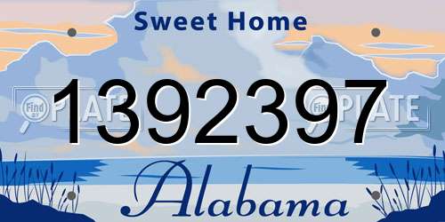 1392397 Alabama License Plate