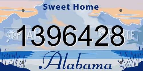 1396428 Alabama License Plate