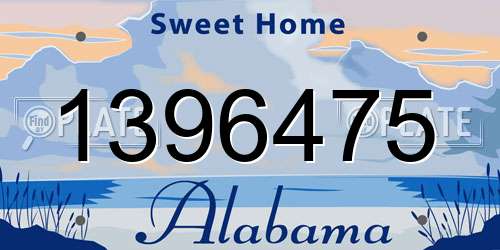 1396475 Alabama License Plate