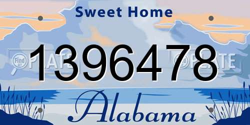 1396478 Alabama License Plate