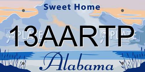 13AARTP Alabama License Plate