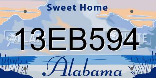 13EB594 Alabama License Plate