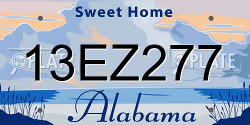 13EZ277 Alabama License Plate