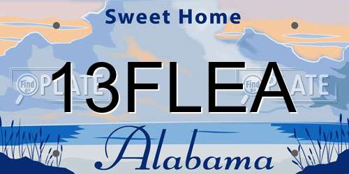 13FLEA Alabama License Plate