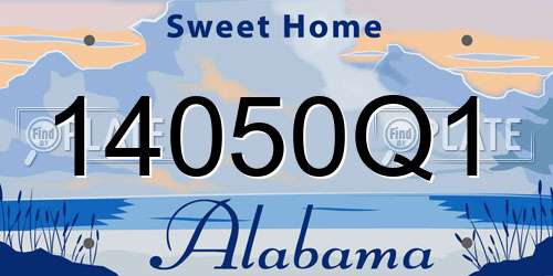14050Q1 Alabama License Plate