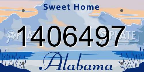 1406497 Alabama License Plate