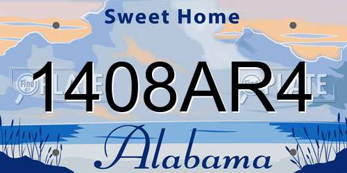 1408AR4 Alabama License Plate