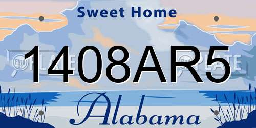 1408AR5 Alabama License Plate