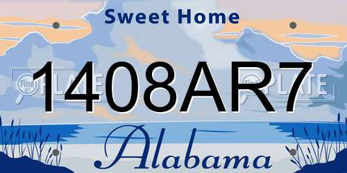 1408AR7 Alabama License Plate
