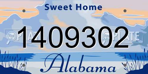 1409302 Alabama License Plate
