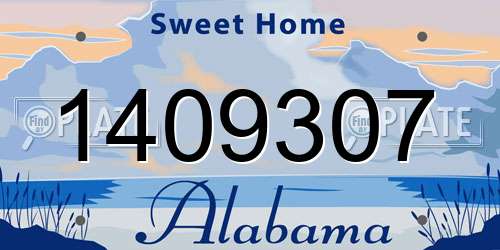 1409307 Alabama License Plate