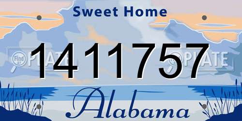 1411757 Alabama License Plate
