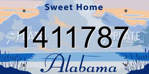 1411787 Alabama License Plate