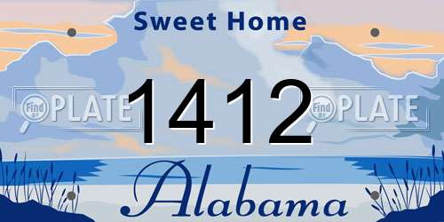 1412 Alabama License Plate