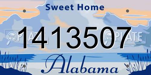 1413507 Alabama License Plate