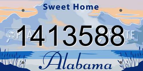 1413588 Alabama License Plate
