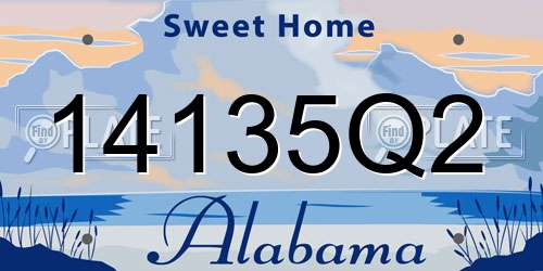 14135Q2 Alabama License Plate