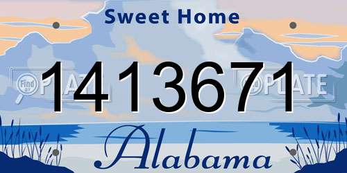 1413671 Alabama License Plate