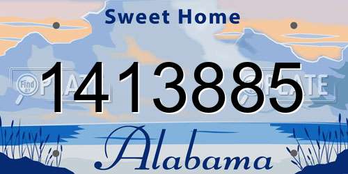 1413885 Alabama License Plate
