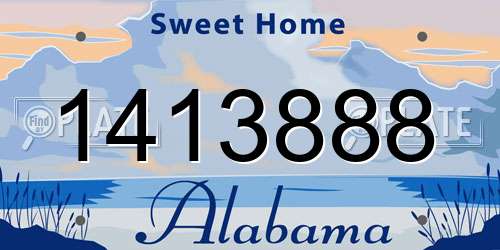 1413888 Alabama License Plate