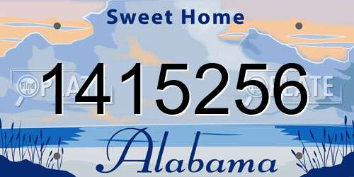 1415256 Alabama License Plate