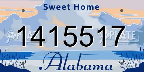 1415517 Alabama License Plate