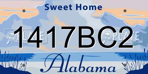 1417BC2 Alabama License Plate