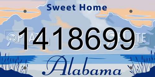 1418699 Alabama License Plate