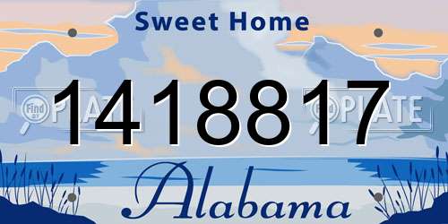 1418817 Alabama License Plate