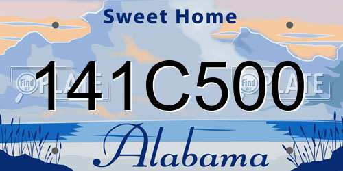 141C500 Alabama License Plate