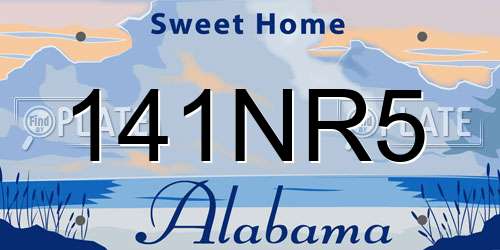 141NR5 Alabama License Plate