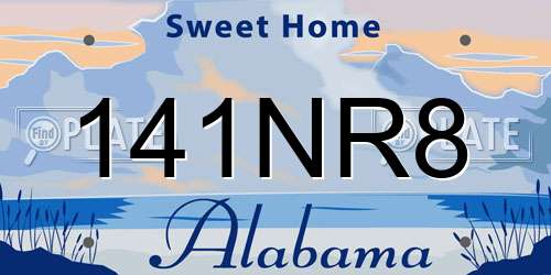 141NR8 Alabama License Plate