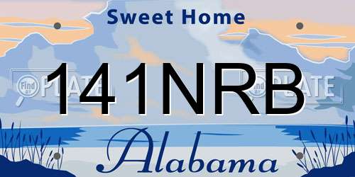 141NRB Alabama License Plate