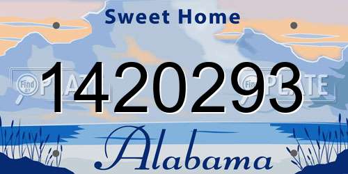 1420293 Alabama License Plate