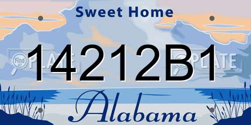 14212B1 Alabama License Plate