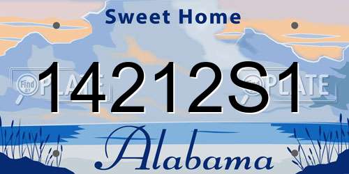 14212S1 Alabama License Plate
