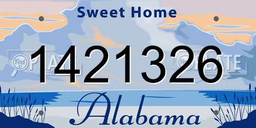 1421326 Alabama License Plate