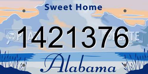 1421376 Alabama License Plate