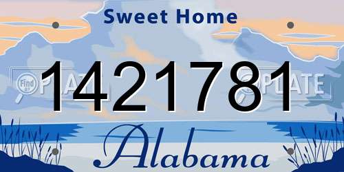 1421781 Alabama License Plate
