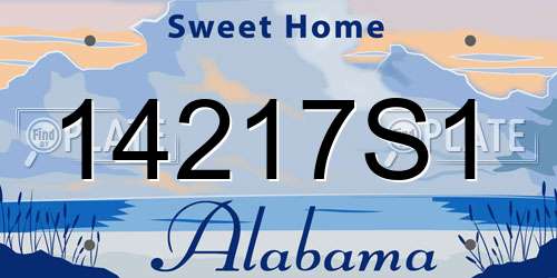 14217S1 Alabama License Plate